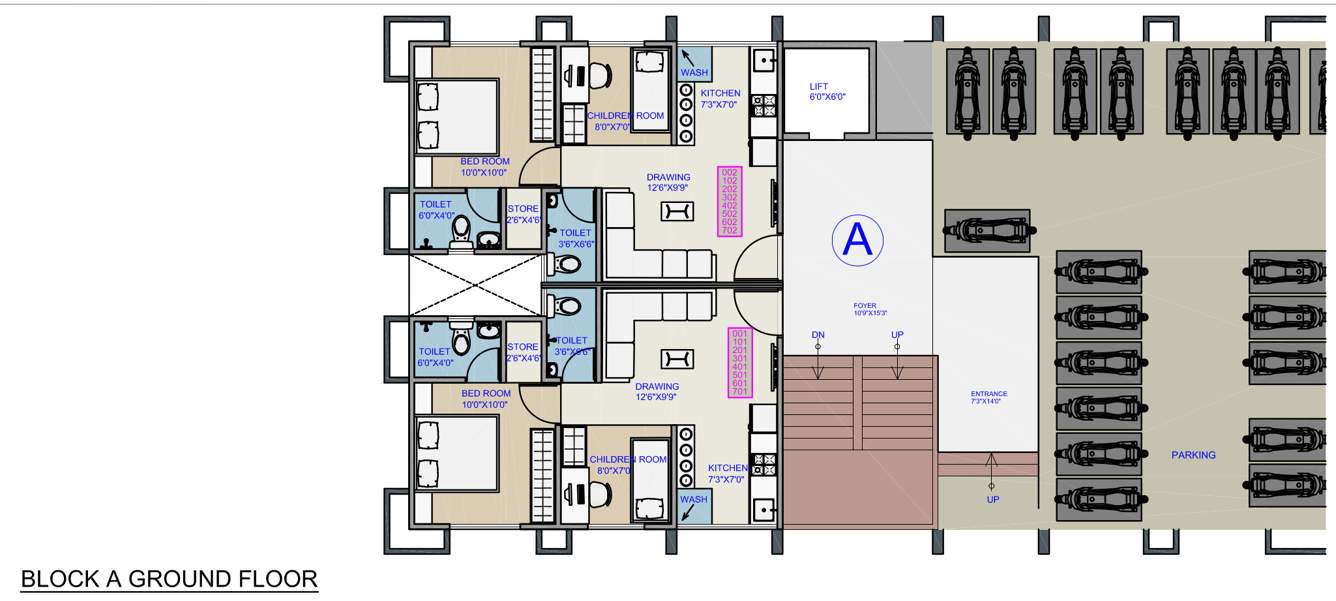  ratna shahswat A Wing Cluster Plan for ground Floor