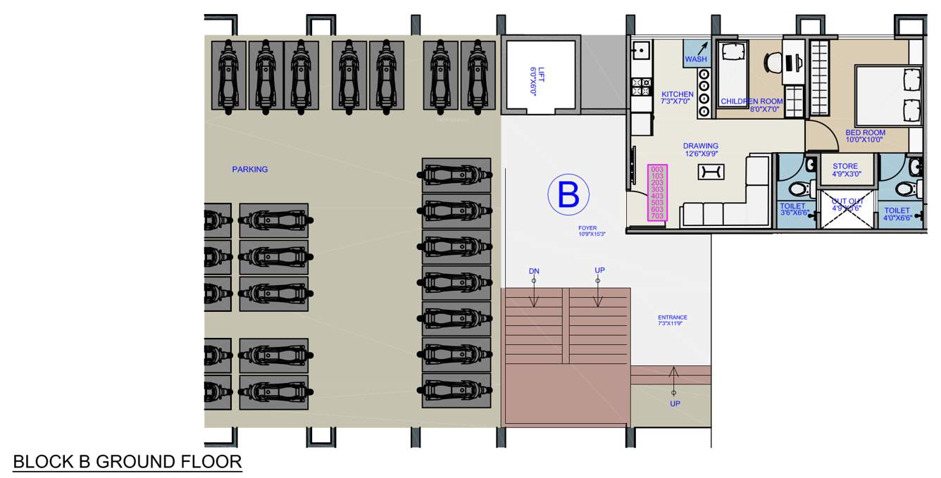  ratna shahswat B Wing Cluster Plan for ground Floor