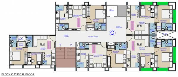  ratna-shahswat C Wing Cluster Plan for Typical Floor