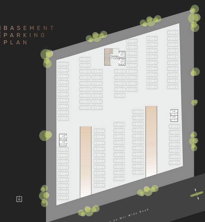  ratnam luxuria Block A, B And C Cluster Plan For Basement 