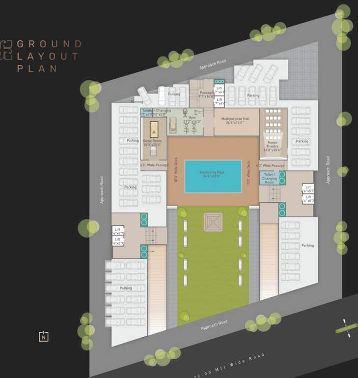  ratnam luxuria Block A, B And C Cluster Plan For Ground Floor
