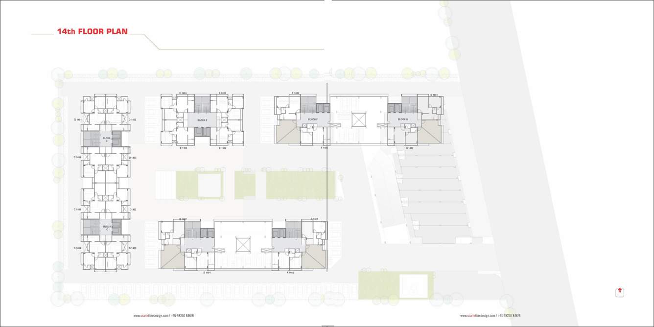  aarambh Block A, B, C, D, E, F And G Cluster Plan for 14th Floor