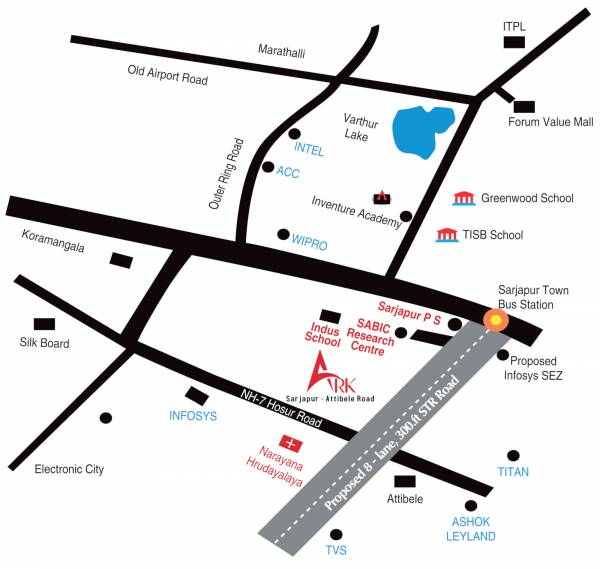  akruthi-ark Location Plan