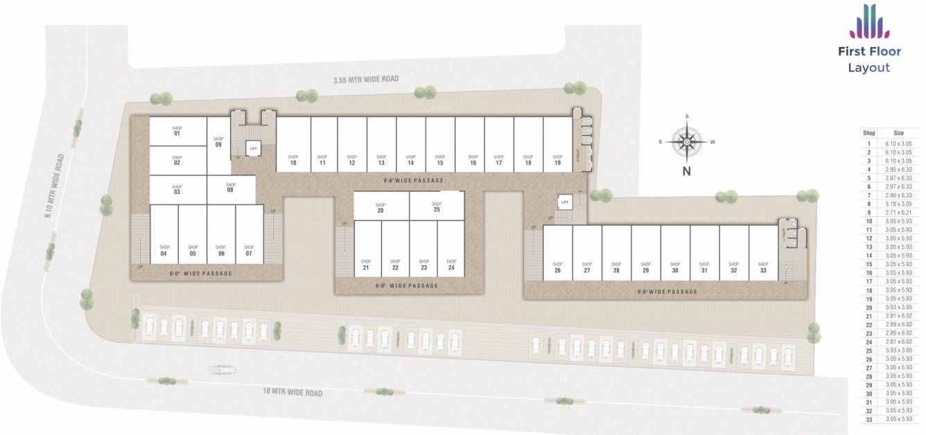 nilkanth avenue Nilkanth Avenue Cluster Plan for 1st Floor