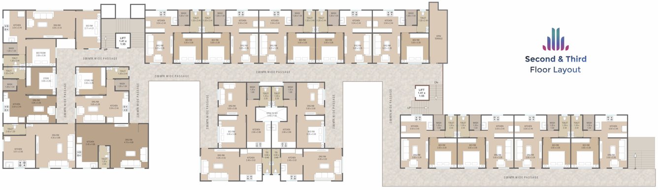 nilkanth avenue Nilkanth Avenue Cluster Plan from 2nd to 3rd Floor