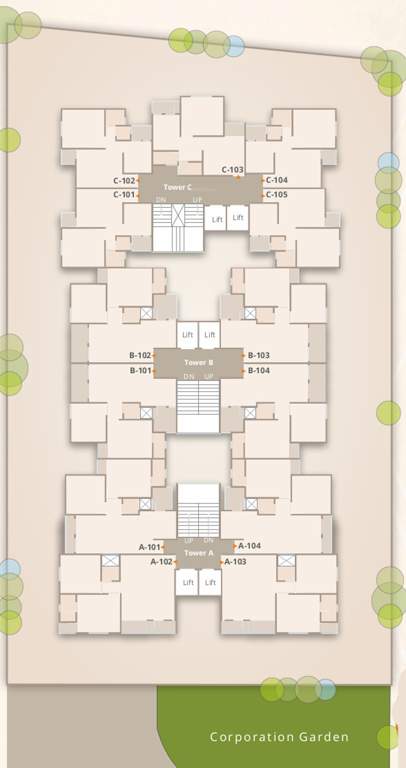  varniraj palace Tower A, B & C Cluster Plan From 1st To 7th Floor