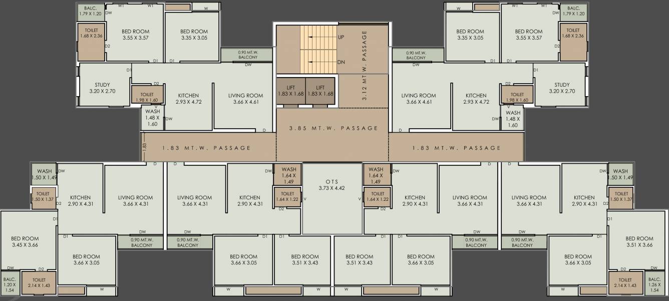  rudraksh Rudraksh Cluster Plan from 3rd to 9th Floor