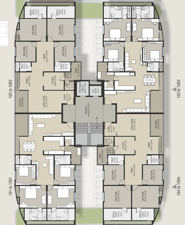 vicenza highdeck ii Tower B Cluster Plan From 1st To 10th Floor