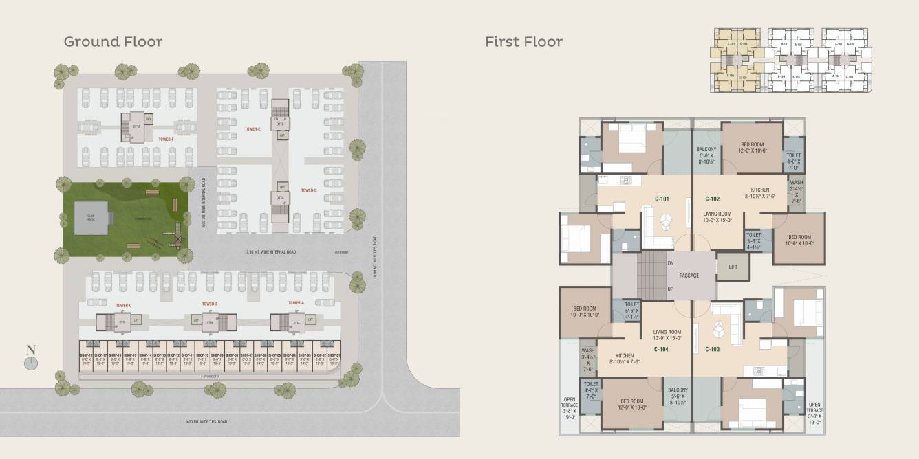  nilkanth sky B Cluster Plan