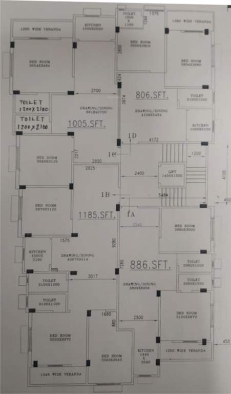  sampurna apartment Sampurna Apartment Cluster Plan from 1st to 4th Floor