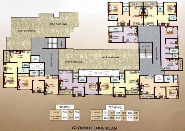  shraddha Wing B and C Cluster Plan for ground Floor