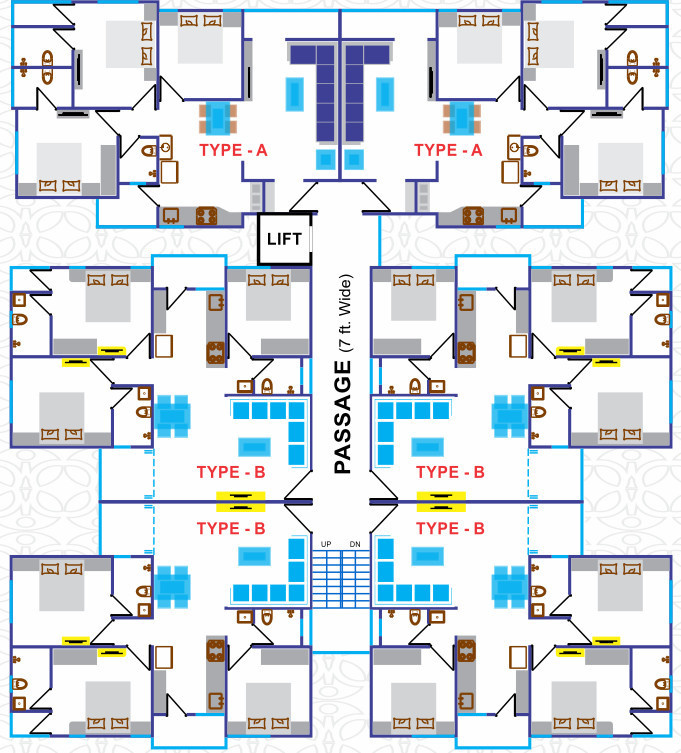  sukhdham park view Sukhdham Park View Cluster Plan From 3rd To 5th Floor