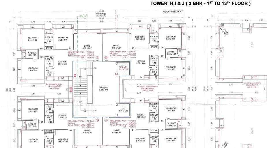  ofira prestige Tower H,I AND J Cluster Plan