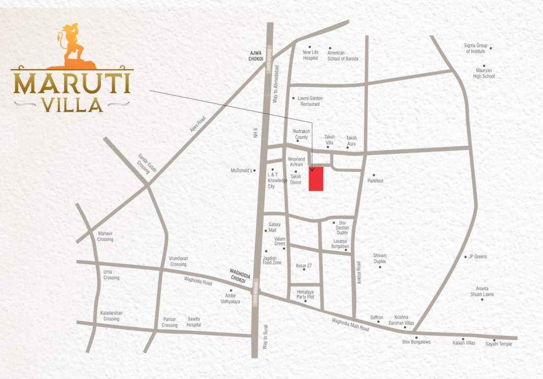  maruti villa Location Plan