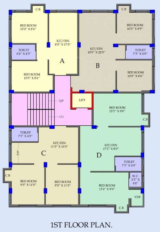  balaji dreams Balaji Dreams Cluster Plan For 1st Floor