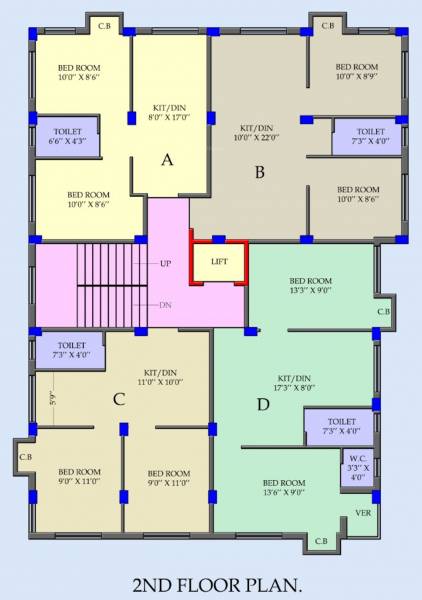  balaji-dreams Balaji Dreams Cluster Plan For 2nd Floor