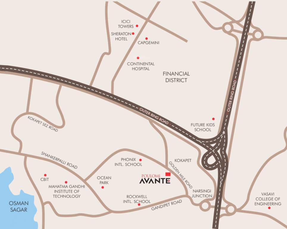 avante Location Plan