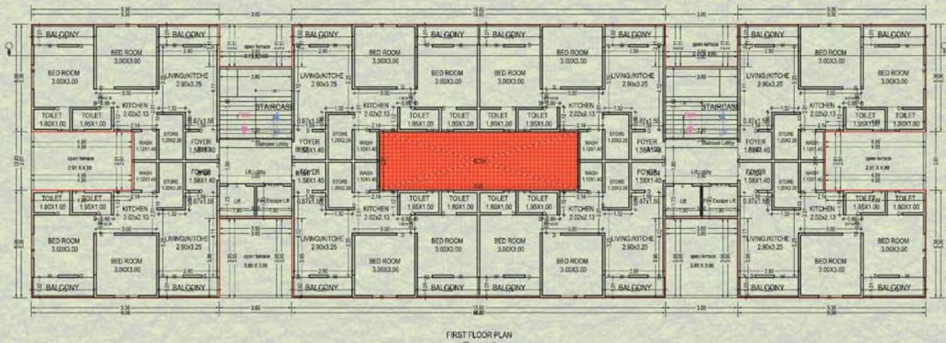  mohammadi heights A, B, C And D Cluster Plan for 1st Floor