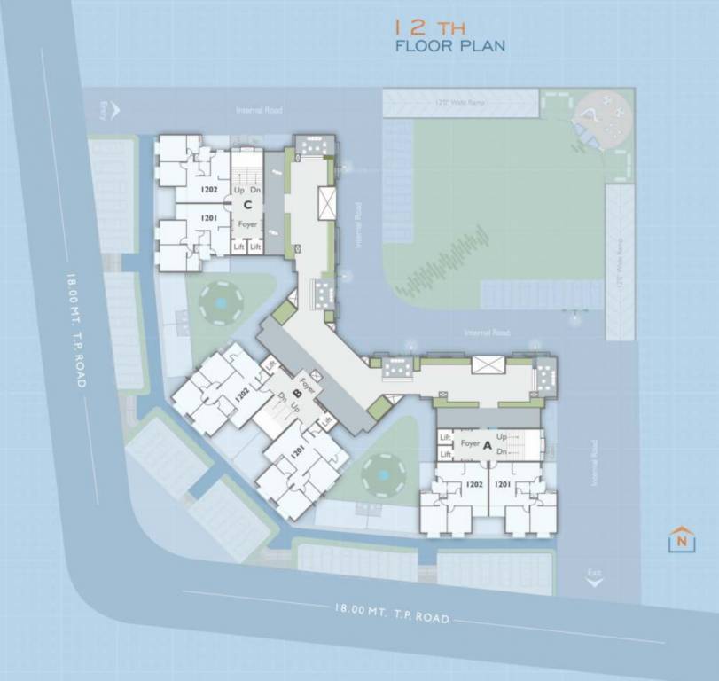 seven9 imperia Tower ABC Cluster Plan for 12th Floor