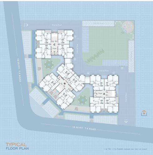 Tower ABC Cluster Plan from 1st to 11th Floor seven9-imperia Tower ABC Cluster Plan from 1st to 11th Floor