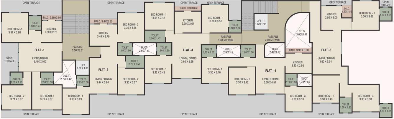  heritage green Tower A Cluster Plan For 1st Floor