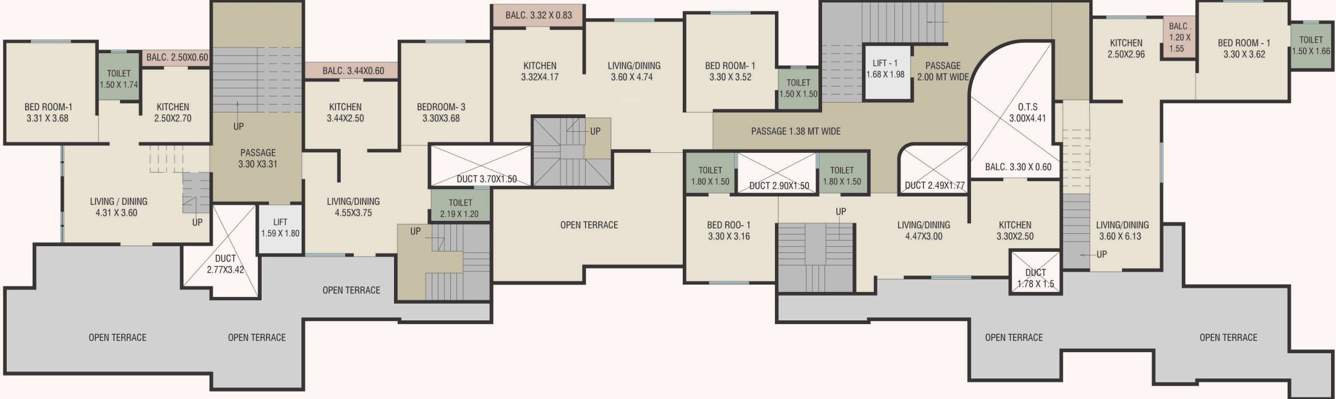  heritage green Tower A Cluster Plan For 6th Floor