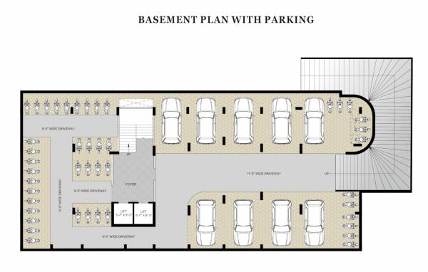 suyash-residency-2 Suyash Residency 2 Cluster Plan Basement Floor