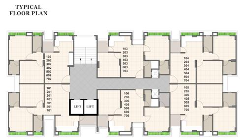  suyash-residency-2 Suyash Residency 2 Cluster Plan from 1st to 7th Floor