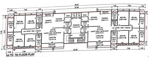  kishan-exotica Kishan Exotica Cluster Plan from 1st to 7th Floor