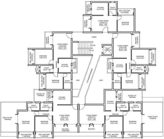  dr carmino lobo edifice B And F Dr Carmino Lobo Edifice Cluster Plan for 1st Floor