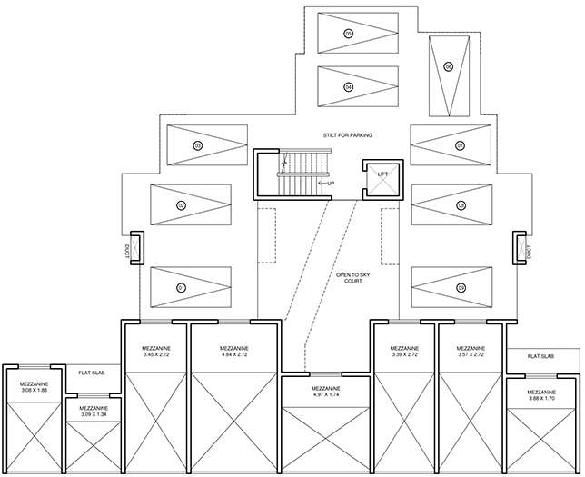  dr carmino lobo edifice B And F Dr Carmino Lobo Edifice Cluster Plan for Upper ground Floor