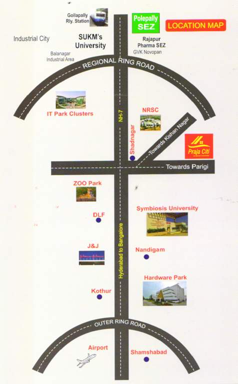  praja city Location Plan