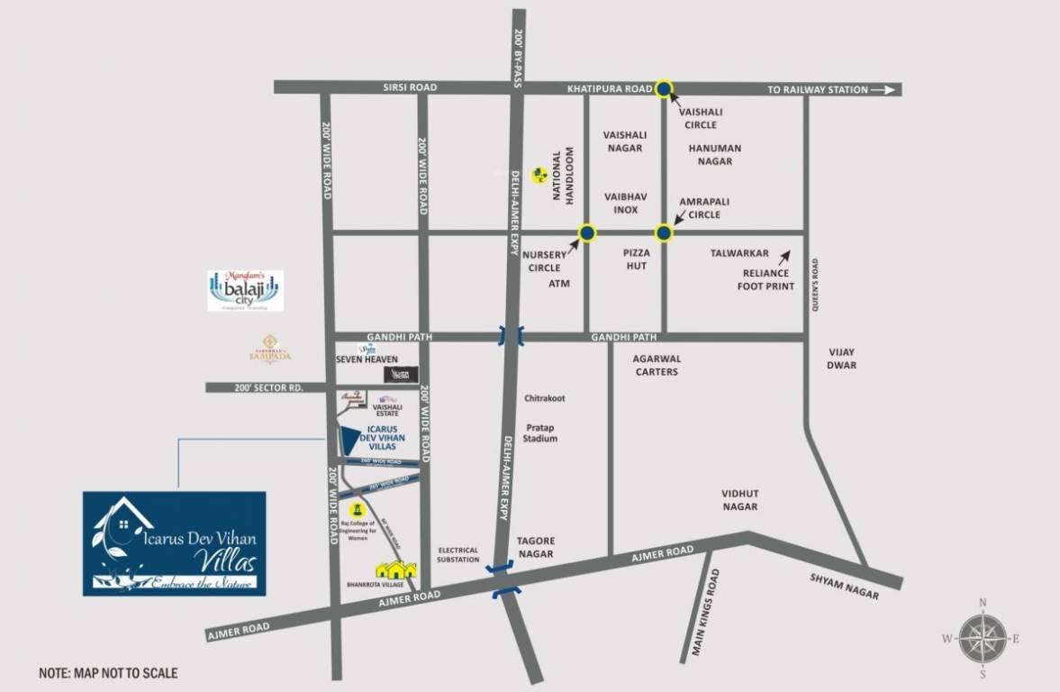 dev vihaan villas Location Plan