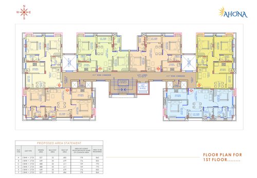  ahona Ahona Cluster Plan for 1st Floor
