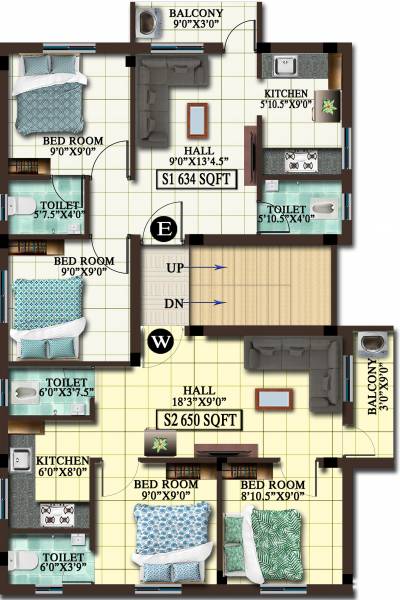  bhuvi Bhuvi Cluster Plan for 2nd Floor