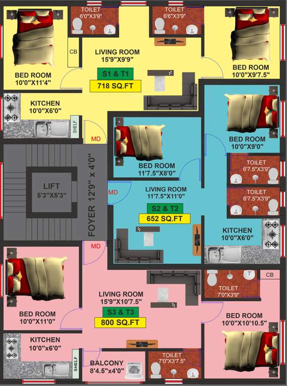  sai erica Sai Erica Cluster Plan From 2nd To 3rd Floor