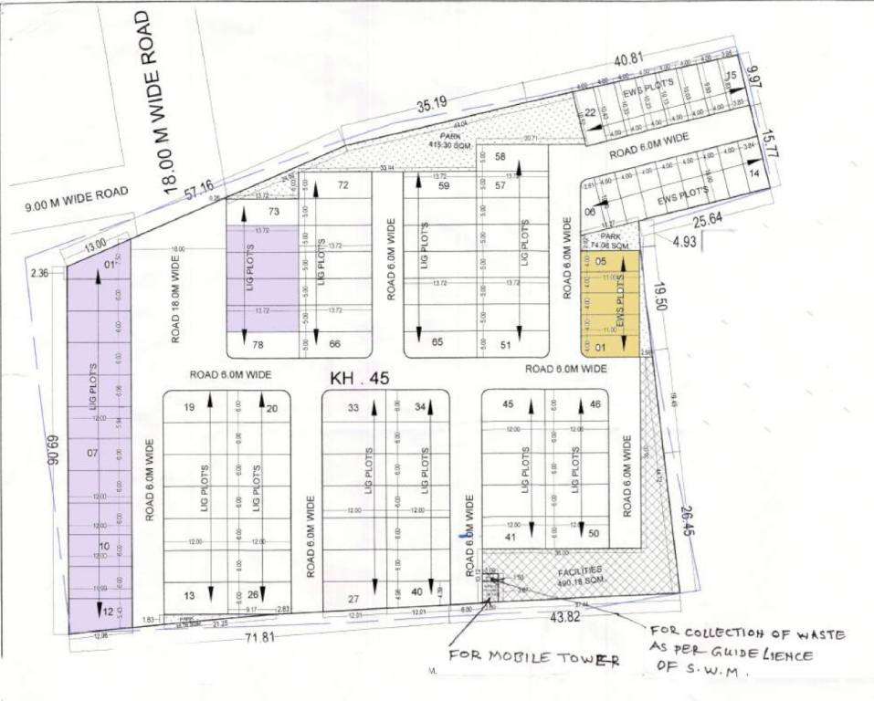 city extn ii Layout Plan