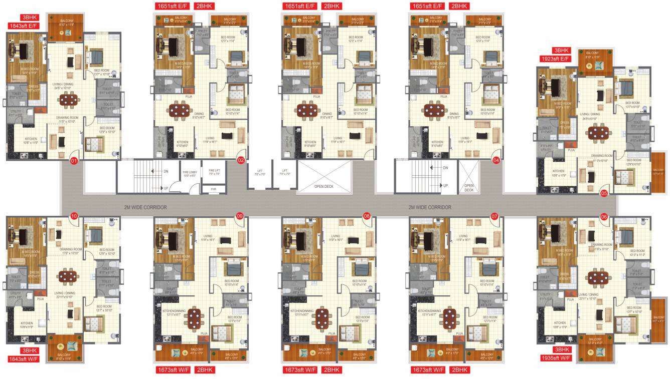  skyon D Cluster Plan from 1st to 12th Floor