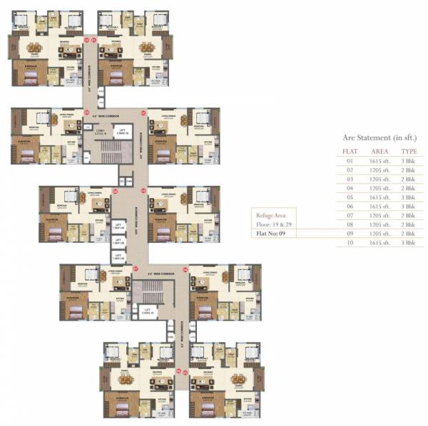  sarvani-elite Block 7 And 8 Cluster Plan For Typical Floor