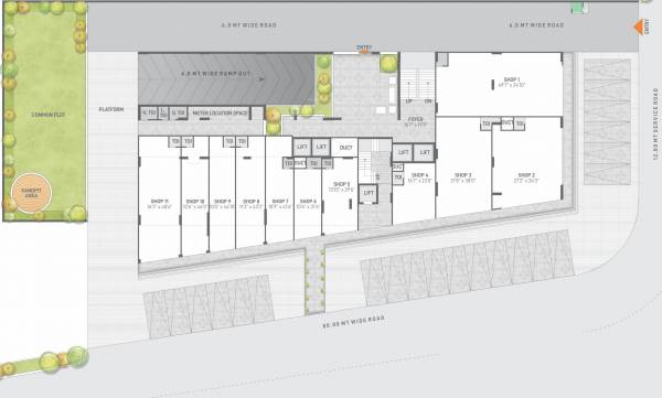  saral-skyline Saral Skyline Cluster Plan For Ground Floor