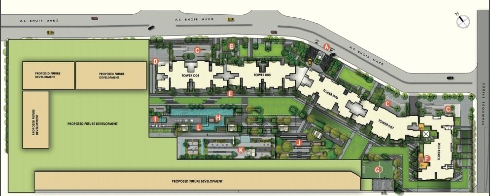  seawoods residences north towers Master Plan