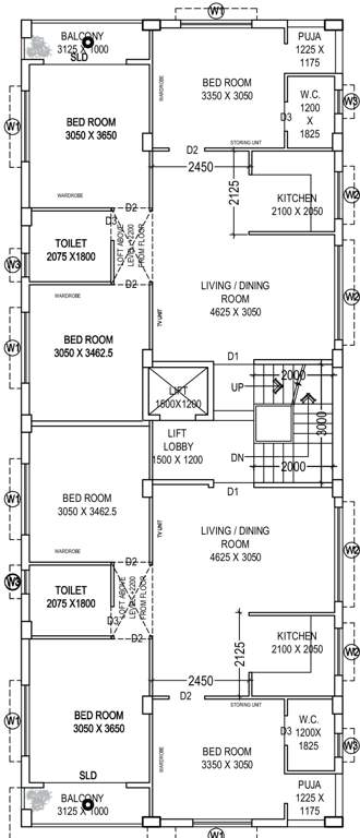  om residency Om Residency Cluster Plan From 1st To 4th Floor