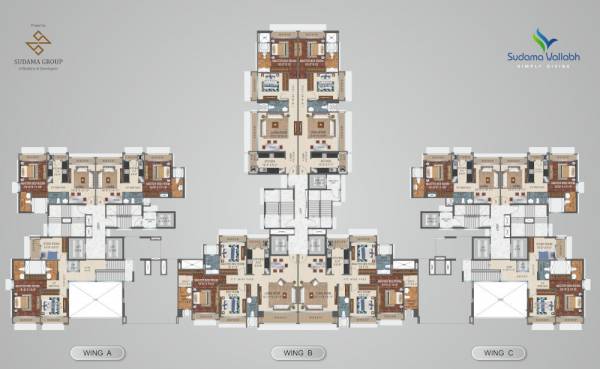  vallabh-wing-a-b-c Sudama Vallabh Cluster Plan
