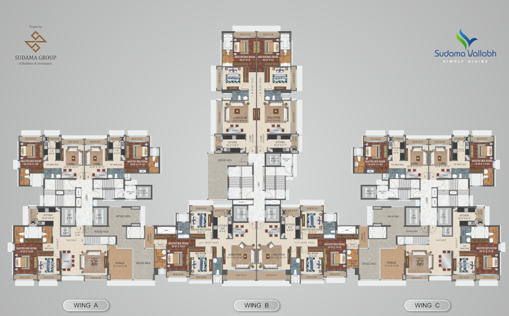  vallabh wing a b c Sudama Vallabh Cluster Plan