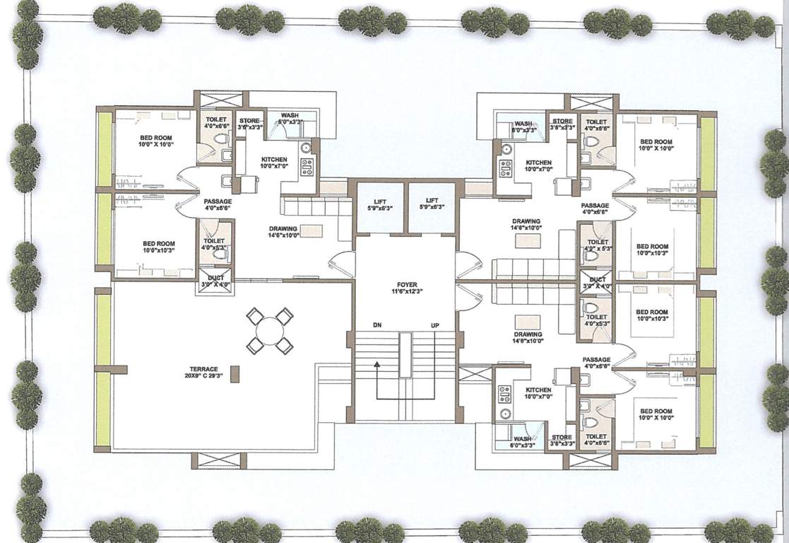  pushpkunj residency Pushpkunj Residency Cluster Plan for 7th Floor