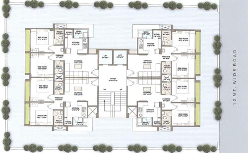 pushpkunj-residency Pushpkunj Residency Cluster Plan from 1st to 6th Floor