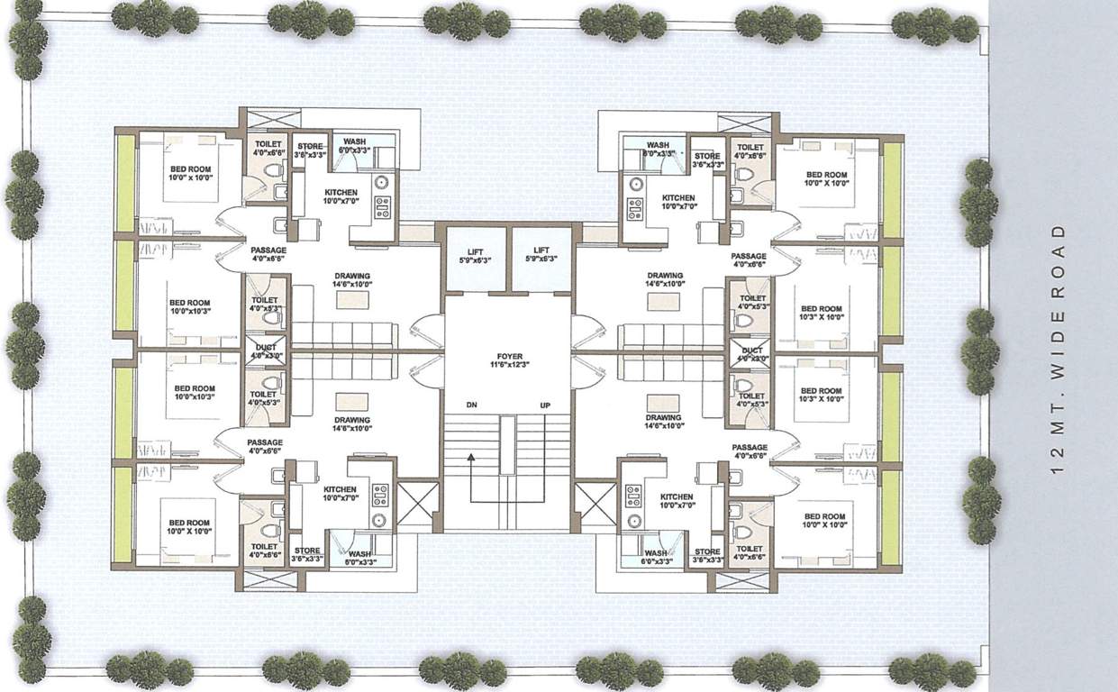  pushpkunj residency Pushpkunj Residency Cluster Plan from 1st to 6th Floor