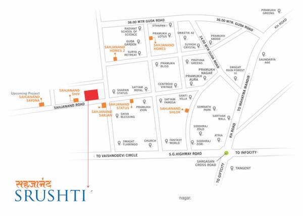  sahjanand-srushti Location Plan