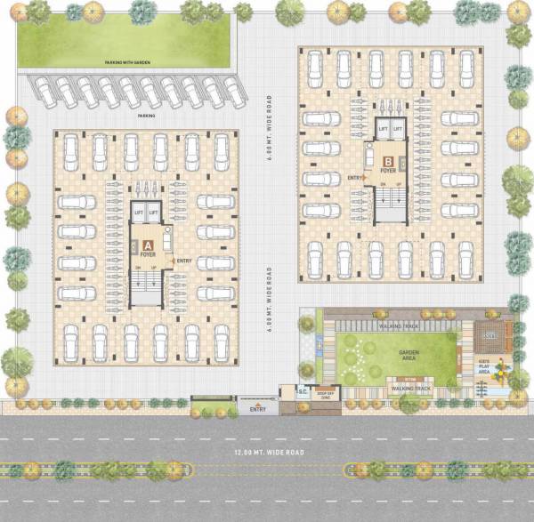  keshavam A And B Cluster Plan for ground Floor