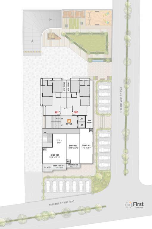  tirupti tirth Tirupti Tirth Cluster Plan For 1st Floor